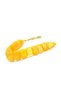 Coarse Grain Orange White Powder Amber Fish Prayer Beads - 2