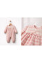 Tongs Girls 3-6-9 Months Lace Checked 100% Cotton Sensitive Jumpsuit Set - 3