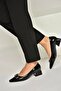 Y820771260 Black Rustic Low Heeled Women's Shoes - 4