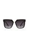 Selin Black Square Gold Detailed Ultra Light Uv400 Filtered Women's Sunglasses - 4