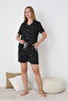 Women's 100% Cotton Short Sleeve Shorts Pajamas Set 19086 - 4