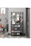 5 Tier Shoe Rack Storage Organizer with Hooks Space Saving Entryway Shelf 60x28x171cm - 2