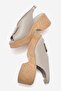 Caleb Women's Genuine Leather Sandals Gray - 5