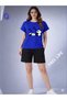 Wide Cut Girls'/Boys' T-Shirt and Shorts Set with Tenbel Panda Print