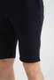 Navy Blue Men's Shorts with Print Detail, Casual Use, Adjustable Waist, Elastic, Regular Fit - 2