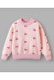 Pullover with Cherry Design - Pink