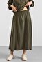 Hooded Lace Detailed Premium Fabric Sweat Skirt Set Khaki 9403-Tk - 7
