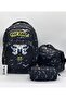 Character Pattern Thermal Waterproof Fabric Backpack with Lunch Box and Pen Holder for Primary School / 3900