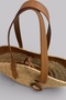 Maris Extra Light Rope Weave Straw Bag with Genuine Leather Detail Women's Hand and Shoulder Bag - 4