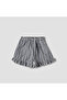 Elastic Waist Shorts with Checked Design
