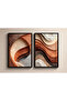 2 Piece Wooden Painting Set Framed