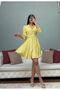 Viscose Dress with Short Ruffles