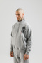 Sportswear Men's Sweatshirt with Stand Collar and Half Zipper Gray - 2