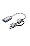 وصلة تحويل من يو إس بي 2 في 1 2-in-1 OTG Connector Micro & Type-C To USB