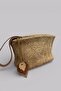 Calia Extra Light Soft Rope Weave Genuine Leather Detailed Clutch and Short Handle Women's Bag - 2