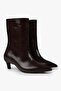 Women's Maris Brown Leather Heeled Boots - 3