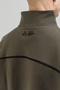 Sportswear Men's Sweatshirt with Stand Collar and Half Zipper Khaki - 5