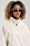 Women's Leather Double-Breasted Waist Belt Detailed Design Coat Jacket - 8
