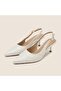 Dalida Patent Leather Lace Detailed Low Heel Shoes - 3
