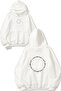 Japanese Characters 18 Design Printed Oversize White Hooded Sweatshirt