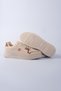 Women's Daily Lace-Up Cream Sneaker Sports Shoes - 4