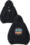 Gym Mode 1 Design Printed Oversize Black Hooded Sweatshirt