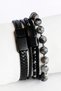 Men's Bracelet Triple Combination Onyx Natural Stone + Genuine Leather Bracelet + Spectrolite Natural Stone Bracelet - 3
