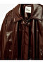 Long Sleeve Pocket Detailed Classic Collar Zippered Faux Leather Jacket - 5