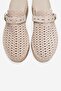 Louis Beige Suede Genuine Leather Closed Toe Straw Wedge Sole Slippers - 2