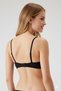 Women's Black V600061 Lens Underwire Non-Padded Micro Basic Bra - 4