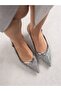 Bri̇dal Platinum Heeled Women's Shoes - 3