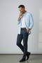 Men's Gingham Patterned Lycra Slim Fit Fabric Trousers (New Product) - 2