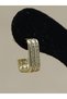 Vip Gold Color Double Row Zircon Stone Hoop Xuping Steel Earrings, Non Tarnish Steel Earrings - 5