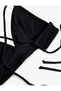 Cross-Strapped Textured Bralette Bikini Top - 4