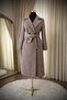 Womens Coat Italian Wool Trench Coat With Belt - 3