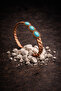 Women's Copper Bracelet with 3 Rows of Natural Turquoise Stones, Twisted Model Pure Copper Bracelet - 3
