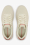 Women's Beige Low-Top Sneakers - Lightweight with White Sole, Comfortable Casual Shoes - 5