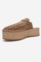 Louis Toprak Suede Genuine Leather Closed Toe Straw Wedge Sole Slippers - 4