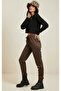Brown Patterned Jogger Pants - 2