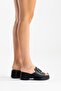 Cooper Women's Genuine Leather Slippers Black - 7