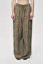 Women's Wide-Leg Pants with Beaded Embroidery on the Front and Sides