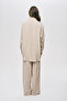 Women's Oversize Cut Shirt with Bead Embroidery on the Front and Sides - 5