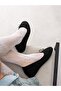 Ferro Black Bowknot Hidden Heel Women's Ballerinas - 4