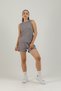 Sportswear Zero Collar and Sleeveless Women's Athlete T-Shirt Gray - 4