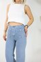 5704 Flatolu, Front Pocket Detail, Broad Legs, Double Legs Jeans - 3