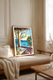 One Piece Wooden Framed Newyorker Cover Painting Tk2778