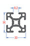 Alüminyum Sigma Profil 3CM X 3CM - 2