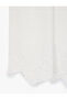 Normal Waist A-Line Cotton Comfortable Fit Long Scallop Skirt - 6