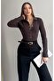 Polo Collar Snap Fastener Arlen Knitwear - 2