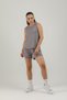 Sportswear Women's Athlete's Tank Top with Deep Slit and Waist Closure Detail in Gray - 7